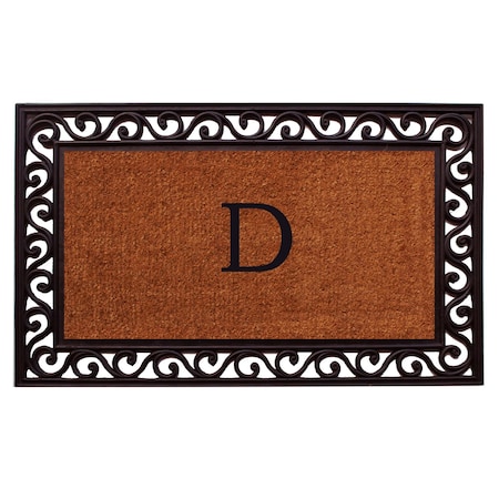 Calloway Mills Monogram Door Mat, Black, Natural, 22 in W x 36 in L 100062236D